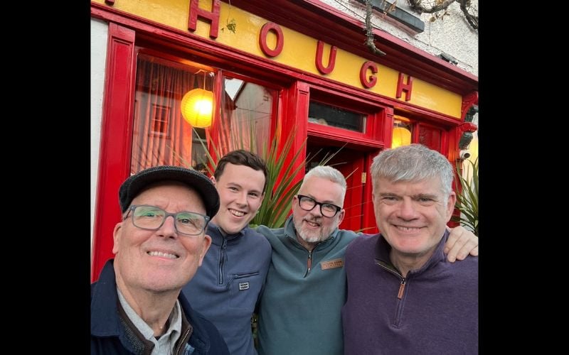 John Lee, Mark Boylan, Dave Boylan, and Martin Nutty at J.J. Hough's Singing Pub. John Lee, Mark Boylan, Dave Boylan, and Martin Nutty at J.J. Hough's Singing Pub.