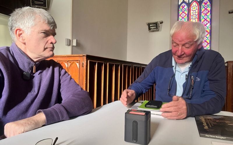 Martin Nutty and James Scully in Church of St. Paul's. Martin Nutty and James Scully in Church of St. Paul's.