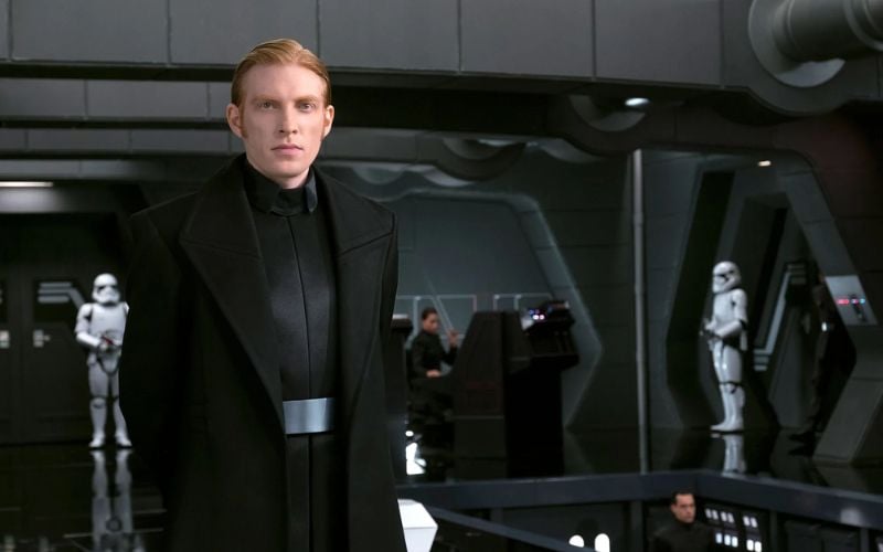 Gleeson as General Hux in "Star Wars". Gleeson as General Hux in "Star Wars".