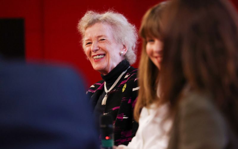 Mary Robinson photographed in 2024 at an event to launch the documentary "Mrs. Robinson". Mary Robinson photographed in 2024 at an event to launch the documentary "Mrs. Robinson".