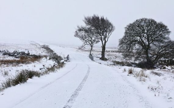 The Dublin mountains during snow.