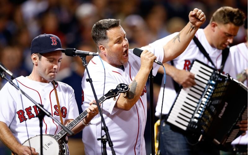 October 19, 2013: Dropkick Murphys perform prior to Game Six of the American League Championship Series between the Detroit Tigers and the Boston Red Sox at Fenway Park in Boston, Massachusetts. (Getty Images) October 19, 2013: Dropkick Murphys perform prior to Game Six of the American League Championship Series between the Detroit Tigers and the Boston Red Sox at Fenway Park in Boston, Massachusetts. (Getty Images)