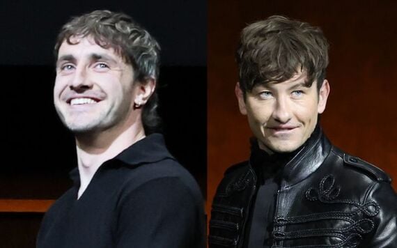 March 31, 2025: Paul Mescal (L) and Barry Keoghan (R) at CinemaCon 2025 for Sony Pictures. (Photos by Stewart Cook/Sony Pictures via Getty Images)