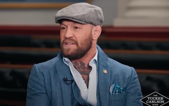 Conor McGregor being interviewed by Tucker Carlson. Conor McGregor being interviewed by Tucker Carlson.