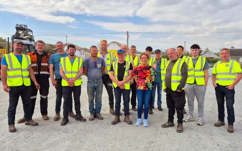 May 12, 2025: Contractors arrive at the site of Doagh Famine Village in Co Donegal. May 12, 2025: Contractors arrive at the site of Doagh Famine Village in Co Donegal.