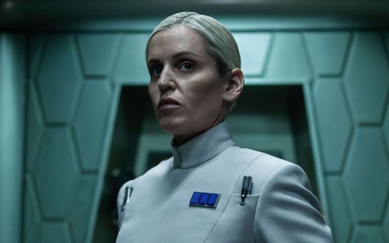 Supervisor Dedra Meero (Denise Gough) in Lucasfilm's ANDOR Season 2, exclusively on Disney+. (©2024 Lucasfilm Ltd. & TM) Supervisor Dedra Meero (Denise Gough) in Lucasfilm's ANDOR Season 2, exclusively on Disney+. (©2024 Lucasfilm Ltd. & TM)