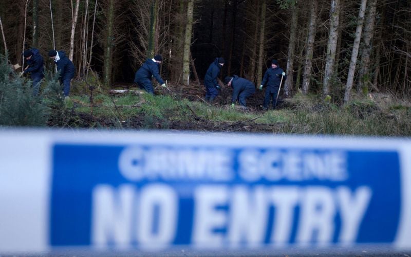 Fiona Pender crime scene being investigated by police. Fiona Pender crime scene being investigated by police.