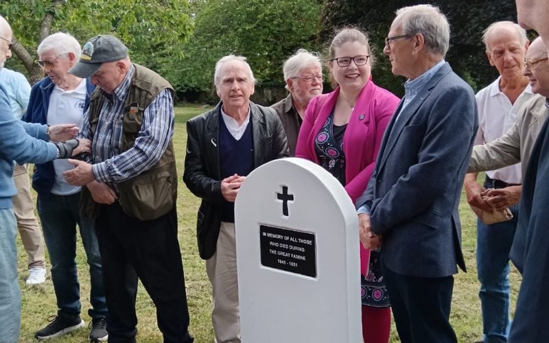 Center - Michael Caldwell, Chairman of SASH, Dr Robyn Atcheson of QUB and Anthony Russell, a member of the National Famine Commemoration Committee. Center - Michael Caldwell, Chairman of SASH, Dr Robyn Atcheson of QUB and Anthony Russell, a member of the National Famine Commemoration Committee.