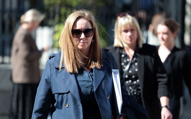 Journalist with the BBC Jennifer O'Leary at the High Court in Dublin during the Gerry Adams libel defamation. Journalist with the BBC Jennifer O'Leary at the High Court in Dublin during the Gerry Adams libel defamation.