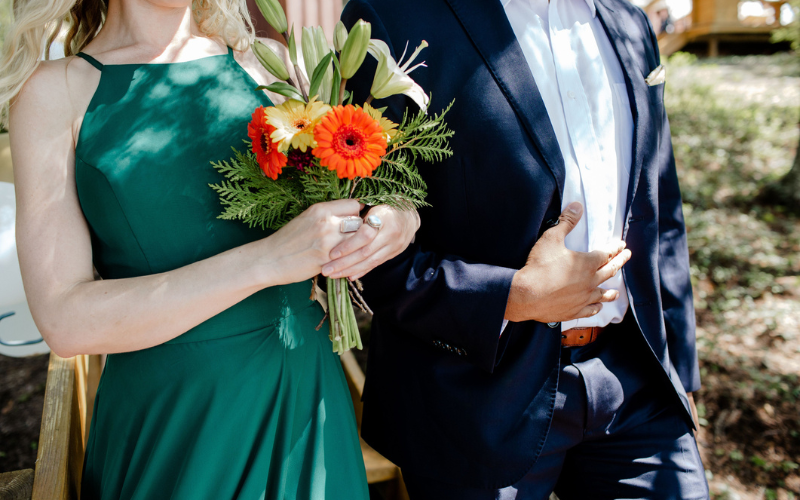 Include green in the wedding dress code