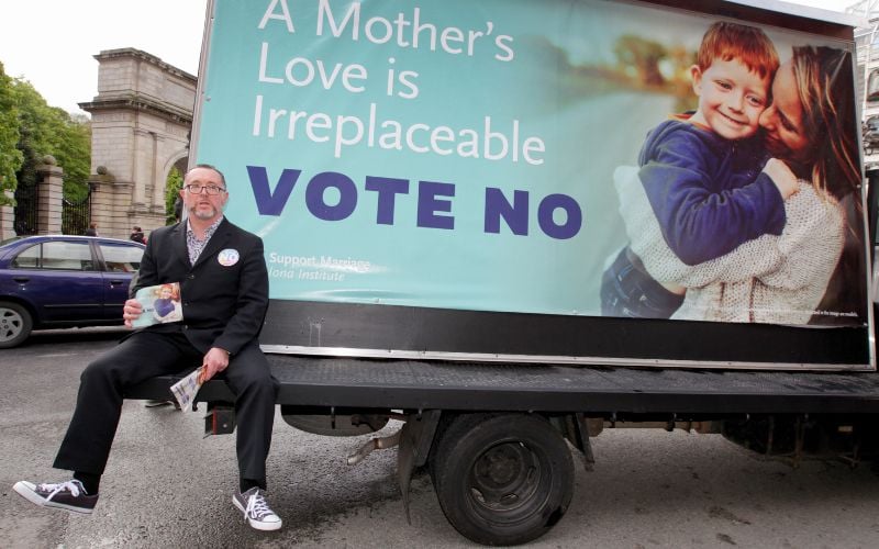 May 19, 2015: Campaigners calling for a 'no' vote on Dublin's Grafton Street ahead of the referendum. (RollingNews.ie) May 19, 2015: Campaigners calling for a 'no' vote on Dublin's Grafton Street ahead of the referendum. (RollingNews.ie)