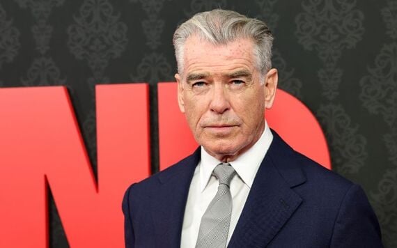 Pierce Brosnan at the "Mobland" premiere in 2025. Pierce Brosnan at the "Mobland" premiere in 2025.
