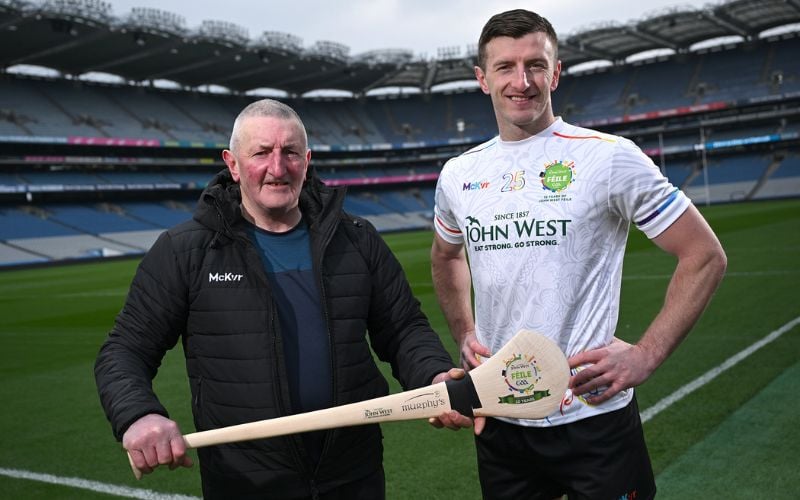 Cork hurler and Féile veteran Patrick Horgan with his father Myler at Croke Park in advance of the John West Féile 2025 finals which will mark 10 years of sponsorship by the company of the competition. (David Fitzgerald/Sportsfile) Cork hurler and Féile veteran Patrick Horgan with his father Myler at Croke Park in advance of the John West Féile 2025 finals which will mark 10 years of sponsorship by the company of the competition. (David Fitzgerald/Sportsfile)