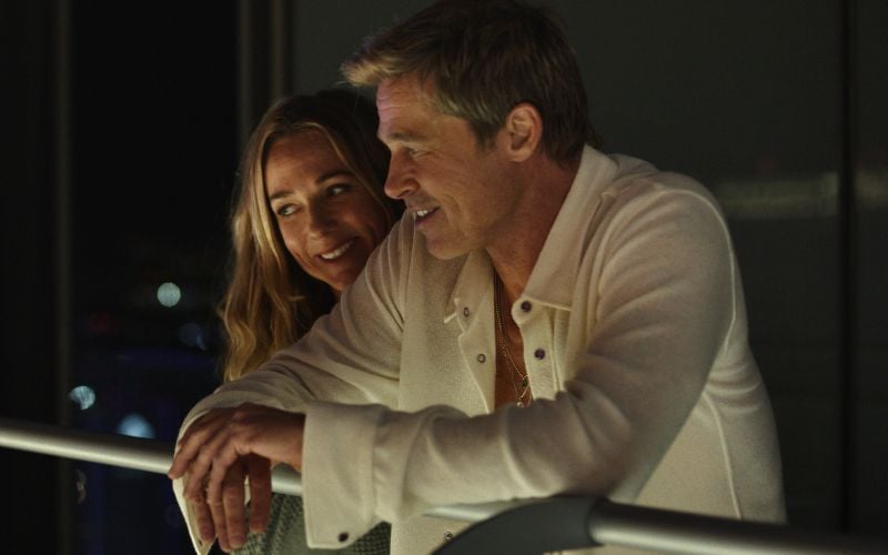 Kerry Condon and Brad Pitt in "F1." (Courtesy Warner Bros. Pictures / Apple Original Films) Kerry Condon and Brad Pitt in "F1." (Courtesy Warner Bros. Pictures / Apple Original Films)