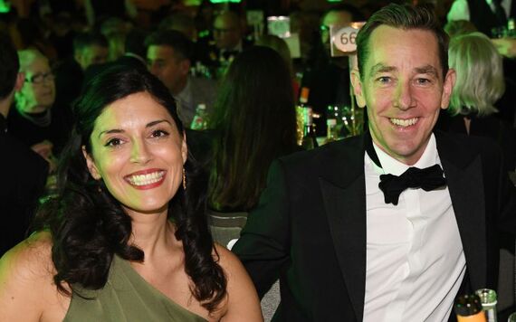November 7, 2024: Dr. Clare Kambamettu and Ryan Tubridy at The Irish Post Awards 2024 at The Grosvenor House Hotel in London, England. (Getty Images)