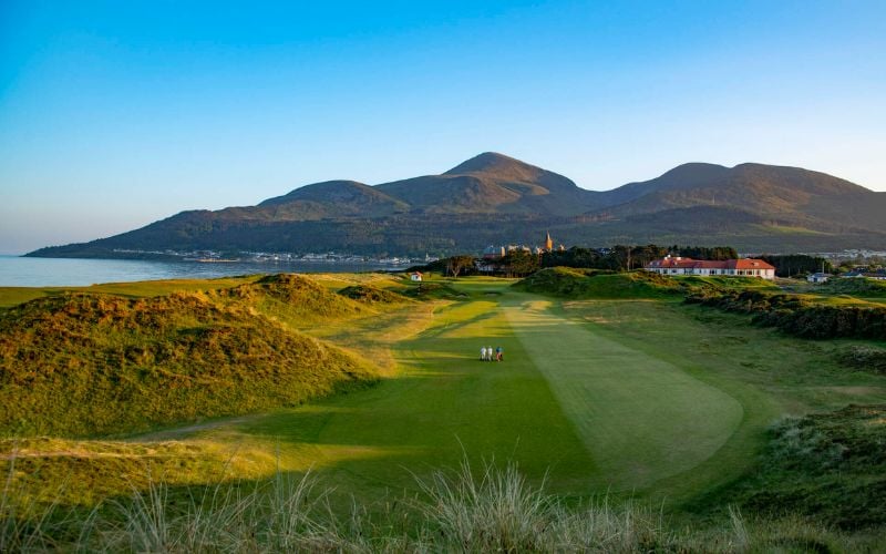 Royal Co Down and the Mourne Mountains, in Co Down. Royal Co Down and the Mourne Mountains, in Co Down.