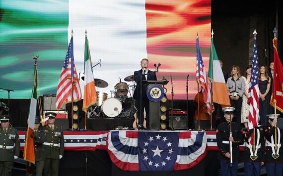 Sean Tester singing the national anthem. Sean Tester singing the national anthem.