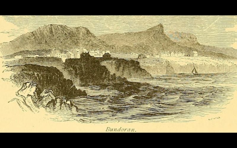 Bundoran Lodge, first building in the background on the far left. G.F. Sargent c.1830. Bundoran Lodge, first building in the background on the far left. G.F. Sargent c.1830.