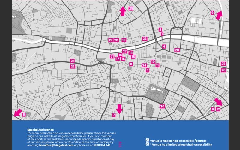 Dublin Fringe Fest 2025 venues. Dublin Fringe Fest 2025 venues.