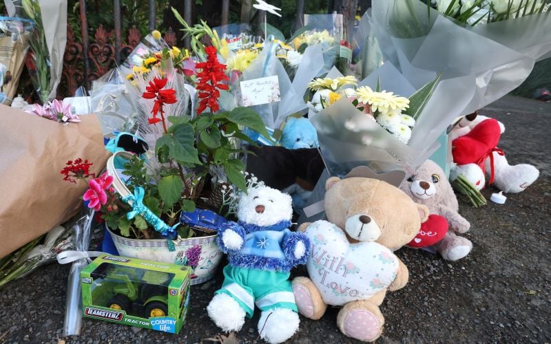 September 18, 2025: Tributes left at the site in Donabate, north Dublin, where skeletal remains believed to be those of missing seven-year-old Daniel Aruebose were found. (RollingNews.ie) September 18, 2025: Tributes left at the site in Donabate, north Dublin, where skeletal remains believed to be those of missing seven-year-old Daniel Aruebose were found. (RollingNews.ie)
