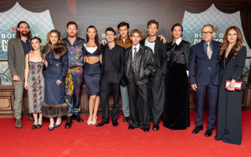 September 18, 2025: (L to R) Tim Creed, Jessica Reynolds, Danielle Galligan, Seamus O'Hara, Niamh McCormack, Anthony Boyle, Louis Partridge, Fionn O'Shea, James Norton, Hilda Fay, Michael McElhatton and Dervla Kirwan attend the Special Screening of Netflix's 'House of Guinness', at the Lighthouse Cinema, Dublin. (Andres Poveda/StillMoving.Net for Netflix) September 18, 2025: (L to R) Tim Creed, Jessica Reynolds, Danielle Galligan, Seamus O'Hara, Niamh McCormack, Anthony Boyle, Louis Partridge, Fionn O'Shea, James Norton, Hilda Fay, Michael McElhatton and Dervla Kirwan attend the Special Screening of Netflix's 'House of Guinness', at the Lighthouse Cinema, Dublin. (Andres Poveda/StillMoving.Net for Netflix)