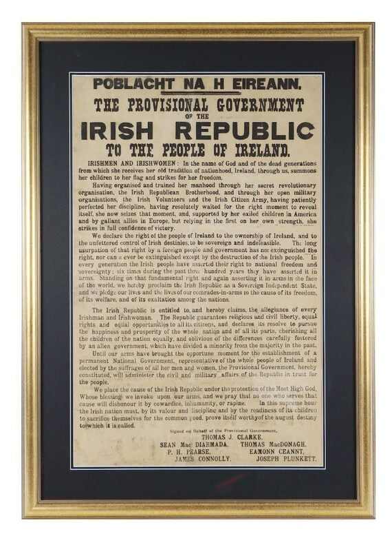 An original copy of the 1916 Proclamation.