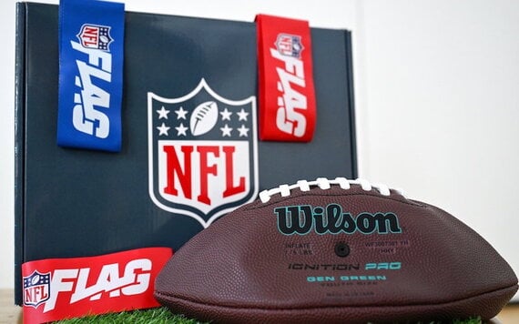 The NFL Flag Initiative will see starter kits sent to all secondary schools in Ireland with training videos, flags and a Wilson football included in each box ahead of the 2025 Dublin International Game between the Pittsburgh Steelers and the Minnesota Vikings at Croke Park on September 28th. (Brendan Moran/Sportsfile)