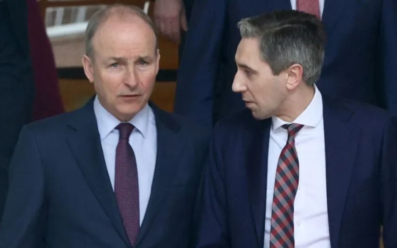 Fianna Fáil leader Micheál Martin and Fine Gael leader Simon Harris. Pic: Sasko Lazarov/RollingNews.ie