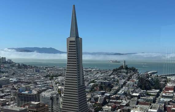The commanding view from the Four Seasons, Embarcadero is the greatest in the city. The commanding view from the Four Seasons, Embarcadero is the greatest in the city.