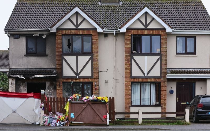 October 15, 2026: Flowers left at the English home which was attacked early on October 13. (RollingNews.ie) October 15, 2026: Flowers left at the English home which was attacked early on October 13. (RollingNews.ie)