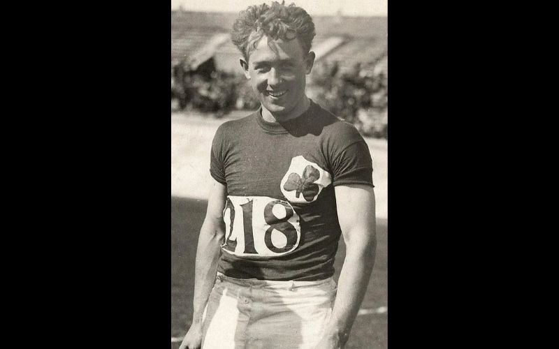 Pat O’Callaghan at the Olympics. (Unknown photographer / AIHS)