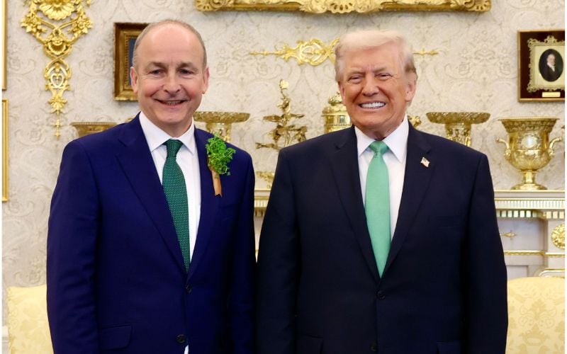 Taoiseach Michéal Martin and President Donald J Trump.