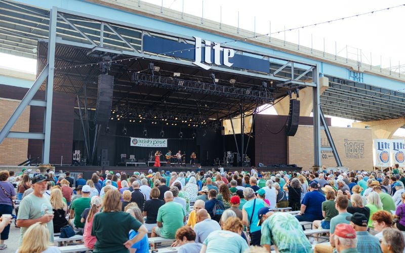 The Miller Light stage at the Milwaukee Irish Fest.