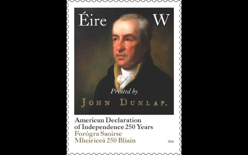 The new An Post stamp celebrating John Dunlap. (An Post)