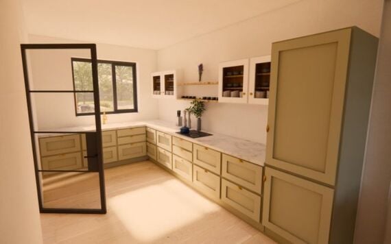 The beautiful kitchen in what could be your dream home in Kinvara, Galway.