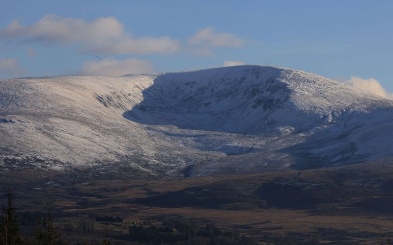A view of Luganquilla during the snow in early 2026.