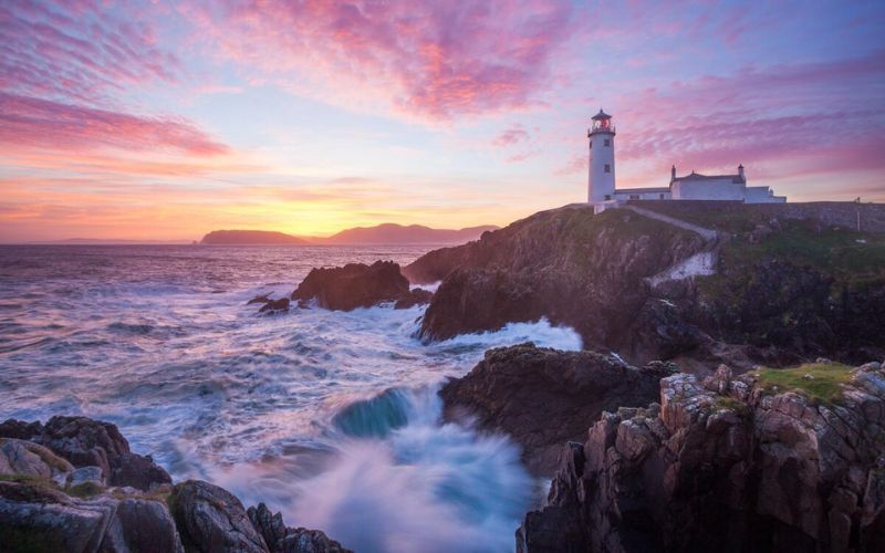 Sunrise at Fannad Lighthouse, Donegal.