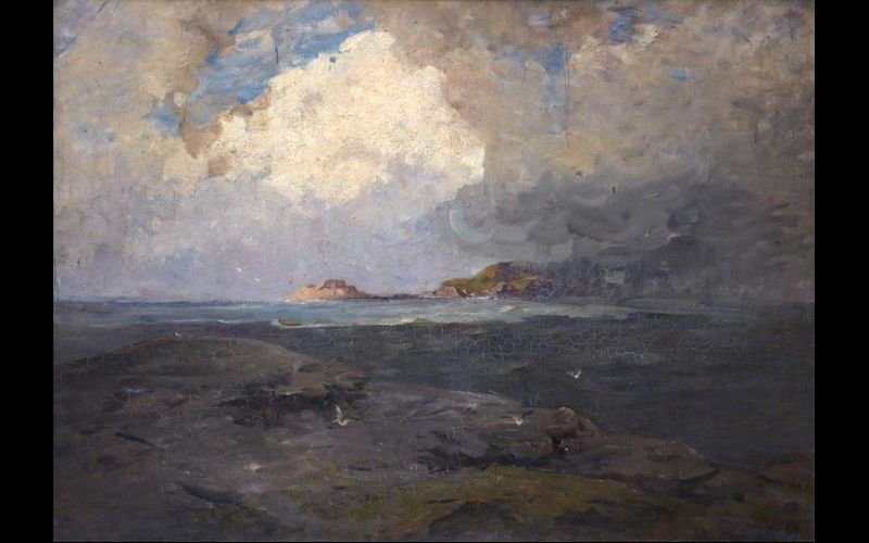 Nathaniel Hone the Younger’s “The Derelict” in Edinburgh’s City Art Centre shows the same coastal scene as our painting. (AIHS)