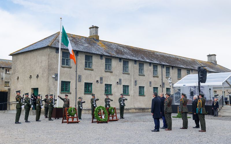 Laying of wreaths at the 2026 National Famine Commemoration in Portumna, County Galway. Laying of wreaths at the 2026 National Famine Commemoration in Portumna, County Galway.