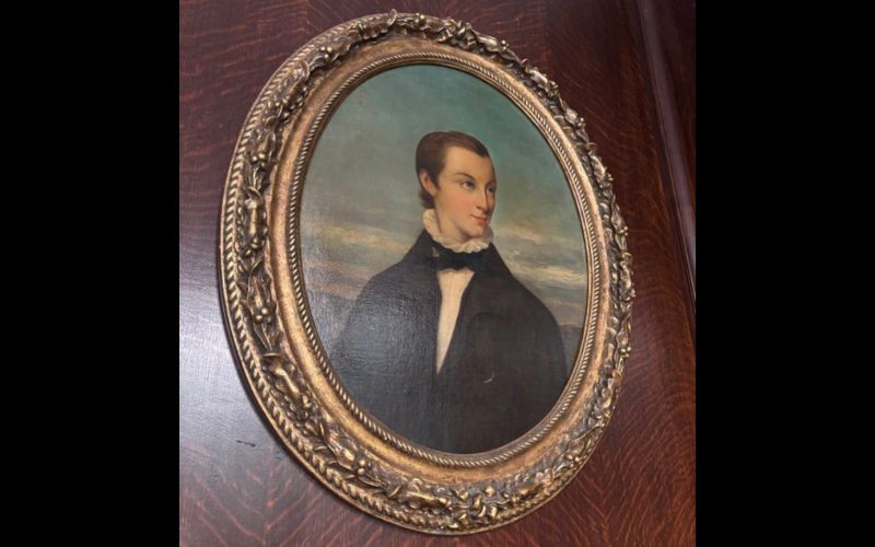 Portrait of young William James MacNeven, anonymous artist, French School, 19th ct., Oil on canvas, 10x8in. (AIHS)