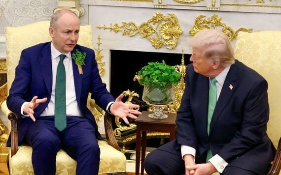 March 17, 2026: Taoiseach Micheal Martin and President Donald Trump in the Oval Office at the White House. (RollingNews.ie)