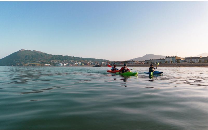 Sea kayaking off Wicklow. Sea kayaking off Wicklow.