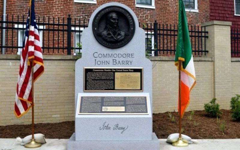 A memorial to John Barry that the AOH erected in 2014 on the grounds of the Naval Academy, Annapolis. A memorial to John Barry that the AOH erected in 2014 on the grounds of the Naval Academy, Annapolis.