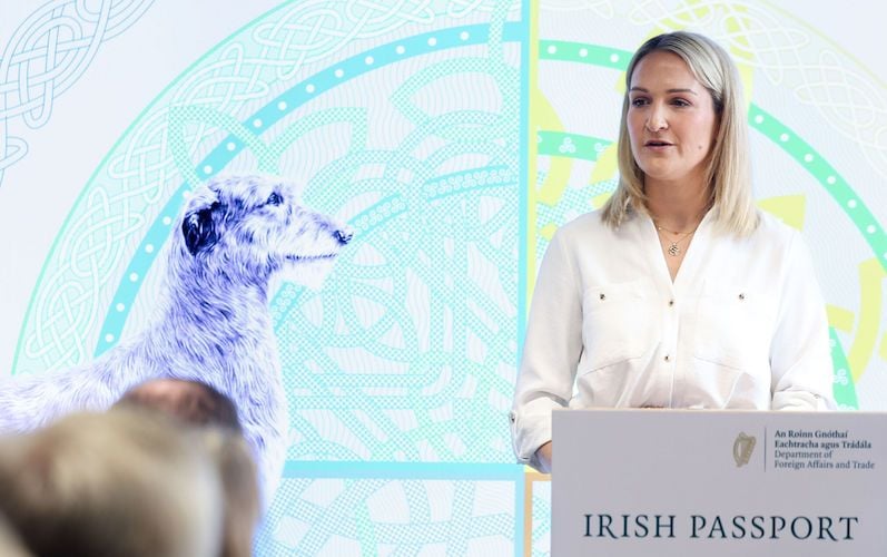 Minister for Foreign Affairs and Trade Helen McEntee TD launches Ireland’s newly redesigned passport on 26 June 2026. (RollingNews.ie)