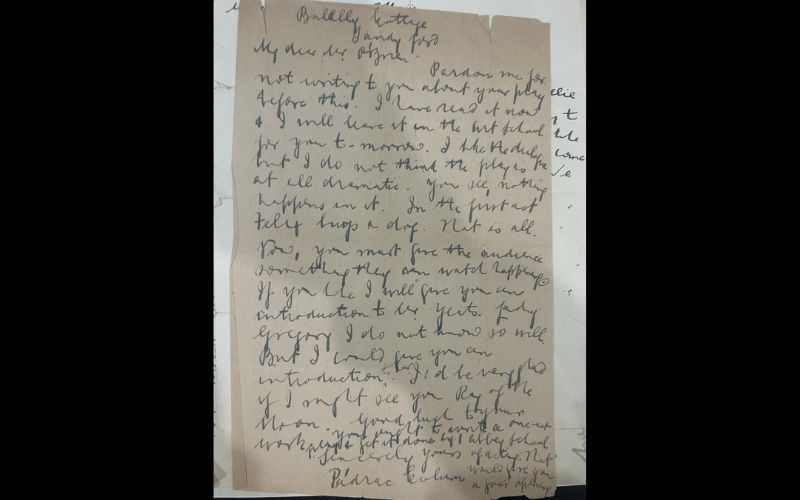 Padraic Column to Seamus O’Brien, Box 1, Folder 2, AIHS Archives, NY, NY.