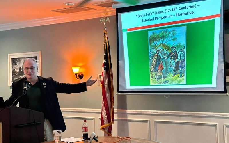 Dr. Delozier delivering his presentation. (Dave Schofield) Dr. Delozier delivering his presentation. (Dave Schofield)