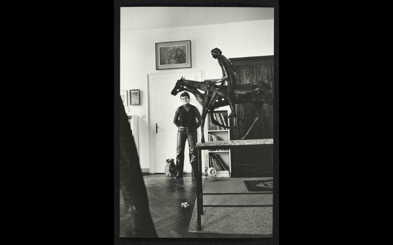 Fitzgerald in Studio, Russell Lynes. Joan Fitzgerald, 1977. Russell Lynes papers, 1930-1986. Archives of American Art, Smithsonian Institution.