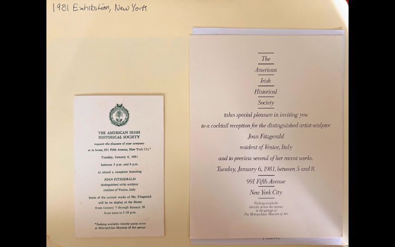 Joan Fitzgerald Exhibits Collection, American Irish Historical Society.