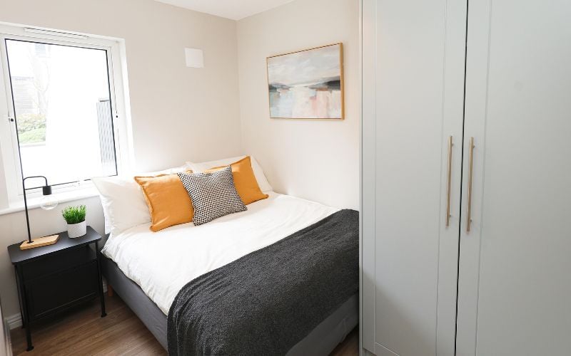 One of the bedrooms in the apartment in Galway City.