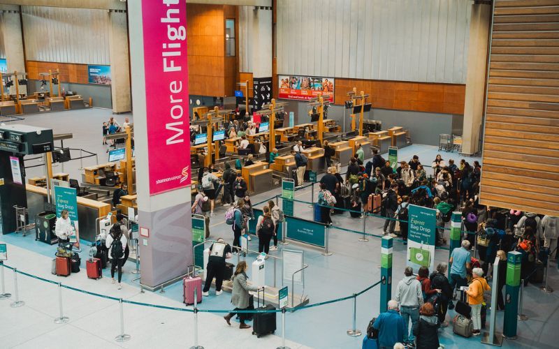 Inside Shannon airport. Inside Shannon airport.